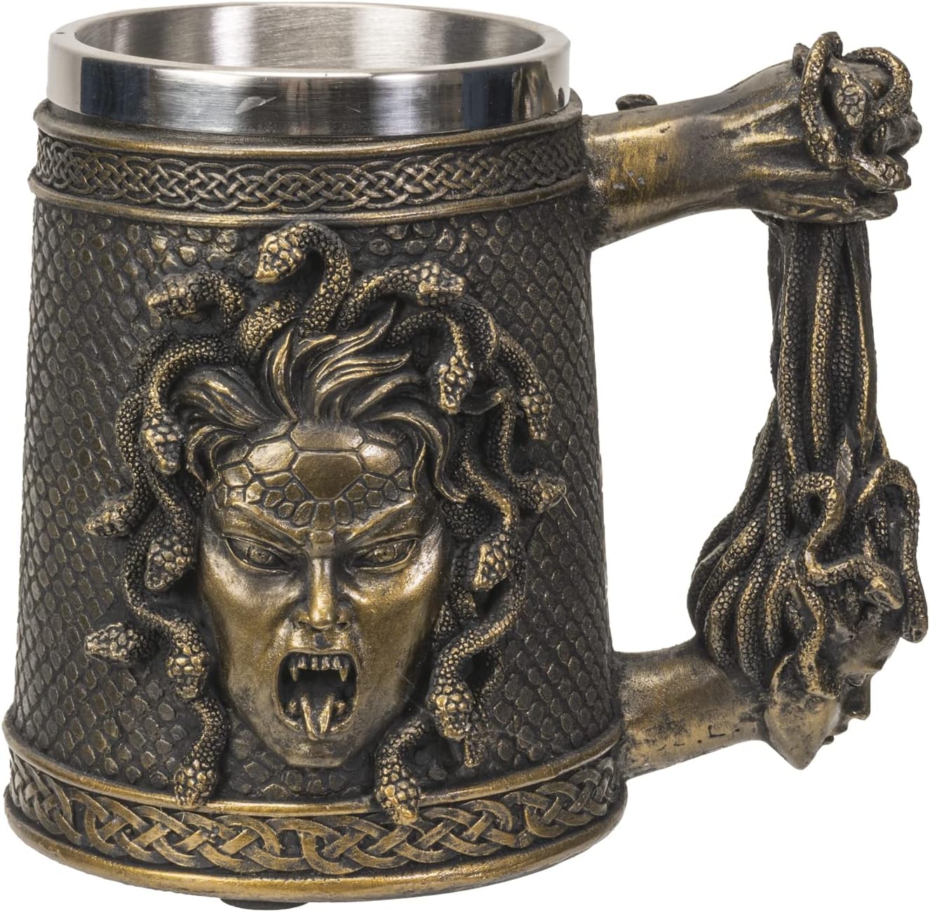 SUMMIT COLLECTION Gorgon's Curse Severed Medusa Head Mug 16 fl oz Beer Tankard Greek Mythology