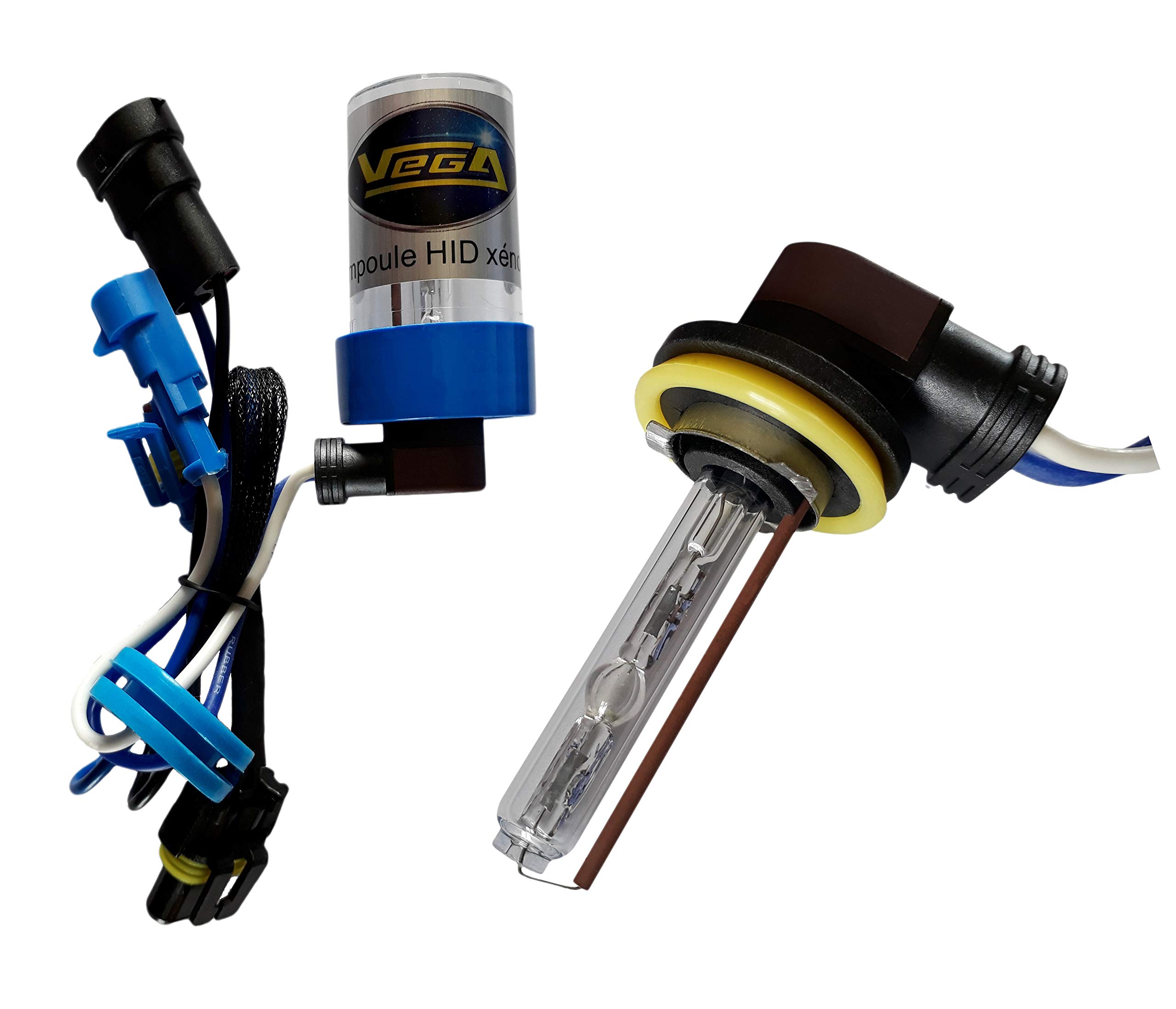Kit Ampoules Xénon HID VEGA HIR2/9012 5000K 55W - Marque Française, Anti-Erreur, Étanche IP68