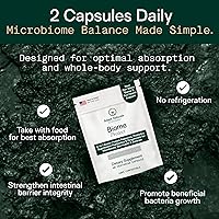 Vista 7 de Adapt Naturals - Prebióticos 4 en 1 para proteger el bioma, suplemento de probióticos, postbióticos y polifenoles para microbioma, salud intestinal