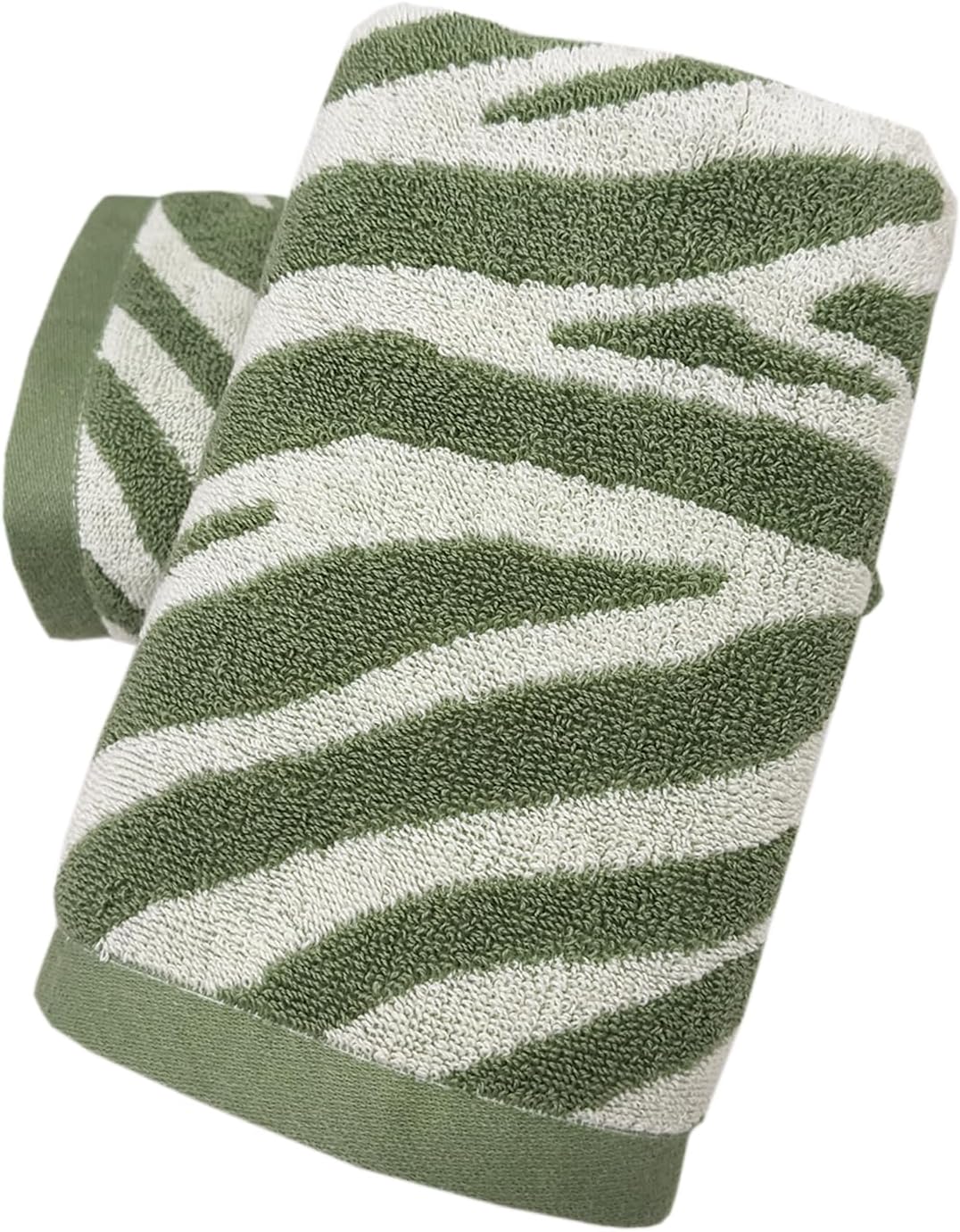 USTIDE Brown Leopard Print Hand Towel Thick Luxury Fluffy 100% Cotton Hand Towel for Bath Fashionable Spa Gym Soft Dot Print Hand Towels 2 Pack, 14x30