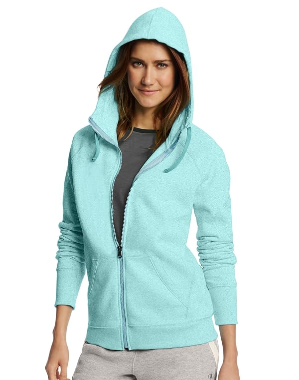 Champion Women's Fleece Full-Zip Hoodie Sweater, Venetian Purple, Small by Champion - Image 5