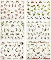 Vista 1 de Calcomanías autoadhesivas de arte de uñas inspiradas en Asia, juego de 6