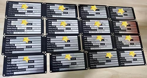 Miniatura 7 de Entrega más rápida de 3 a 6 días - Placa de número VIN para remolque, reemplazo de placa de identificación VIN personalizada, etiqueta grabada,