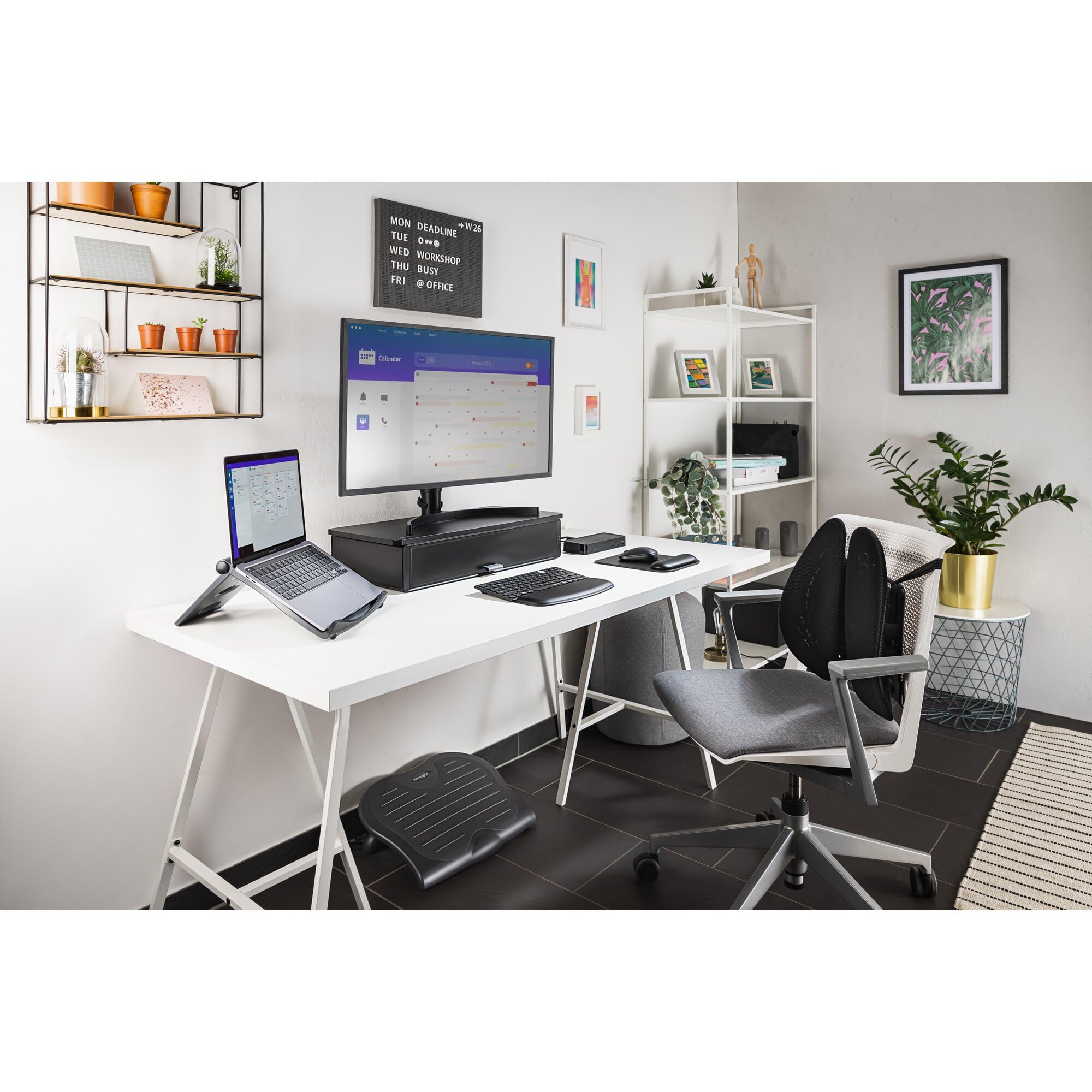 Kensington Soutien Lombaire - Coussin Adapté SmartFit - Ergonomie, Hauteur Ajustable, Soulagement de la Sciatique, Pour la Voiture ou la Chaise de Bureau (K60412WW)