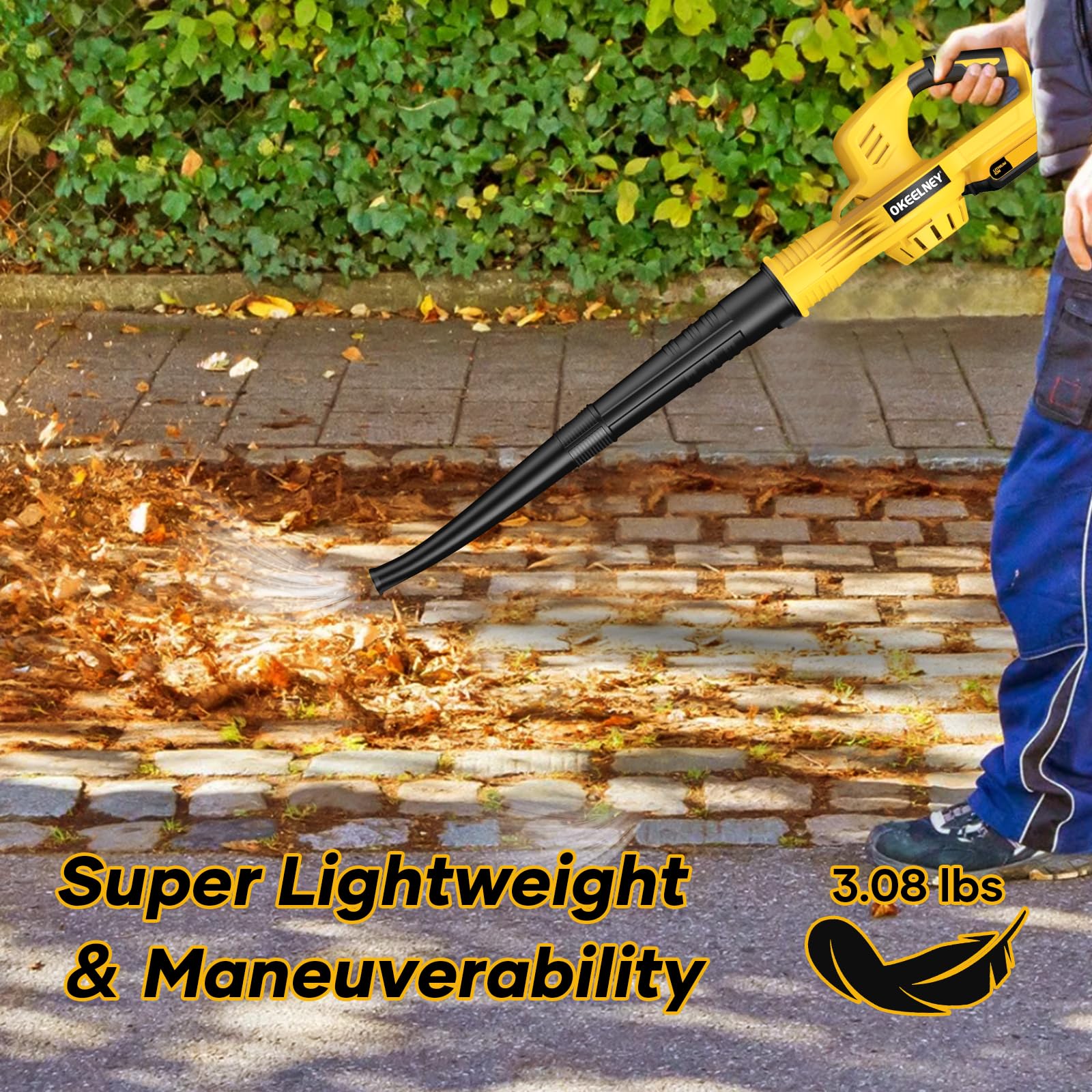 Leaf Blower Cordless Cordless Blower Max 106 CFM/240 MPH For