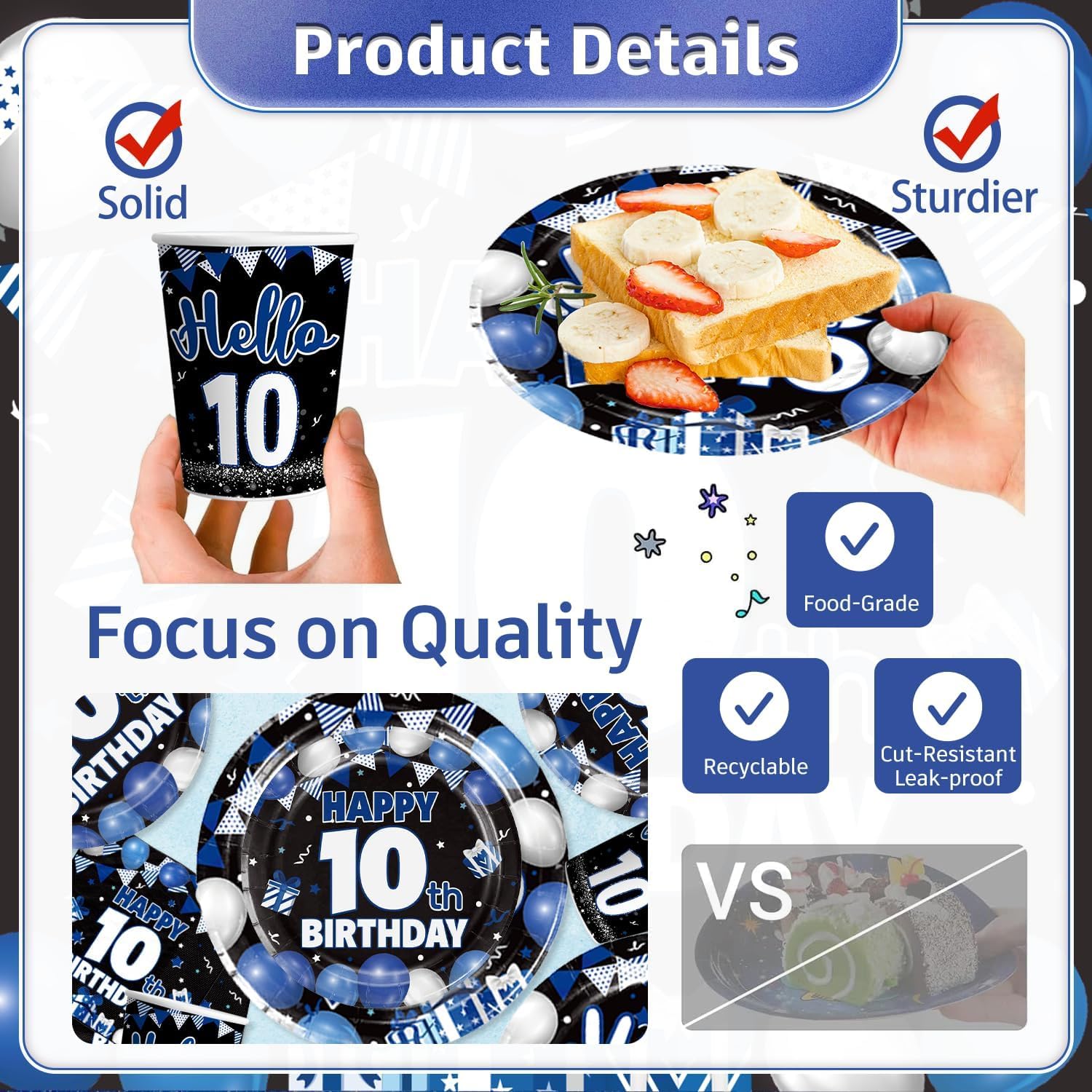 197pcs 10th Birthday Decorations for Boys, Serves 25 image 5