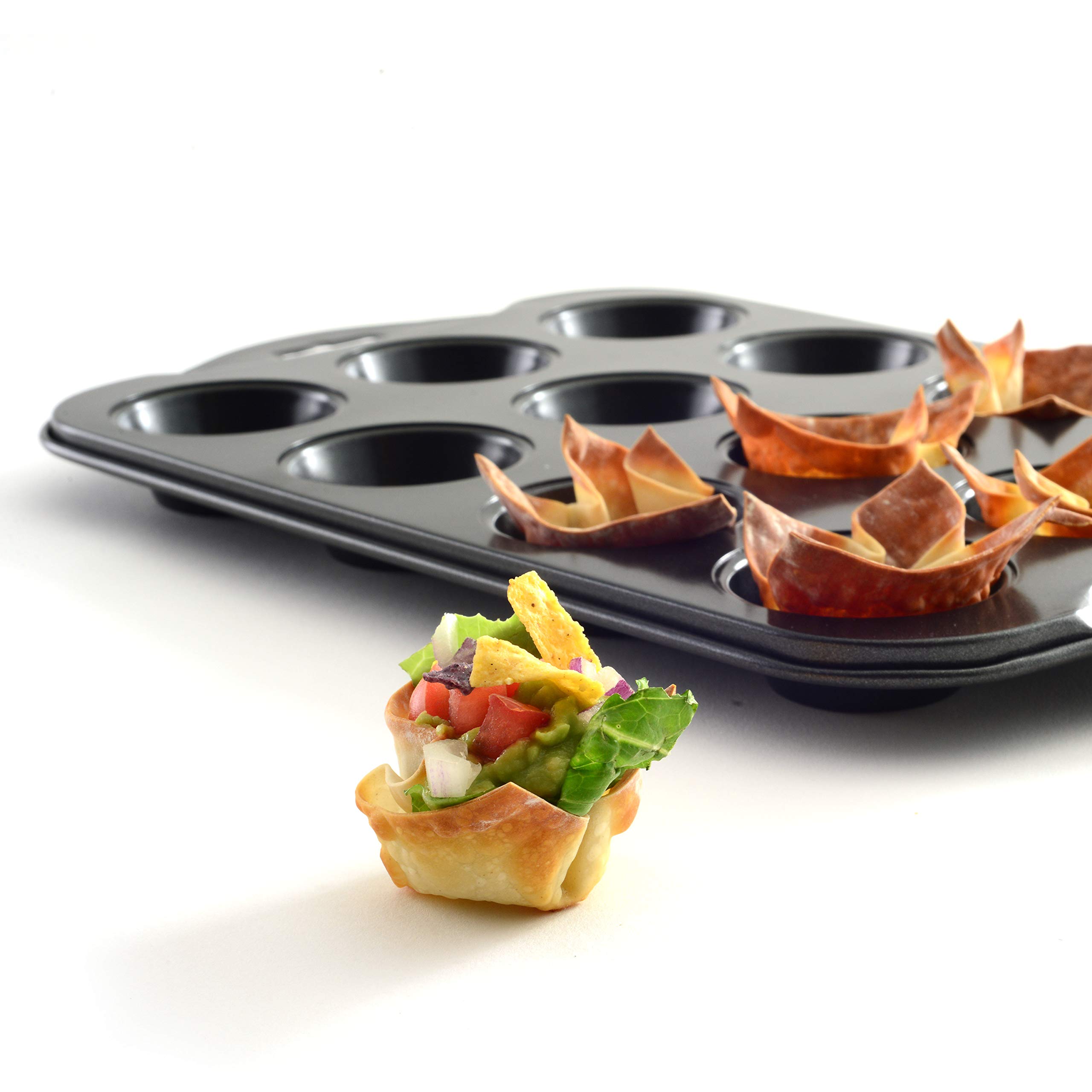 Norpro per 12 Mini Muffin, Colore: Nero