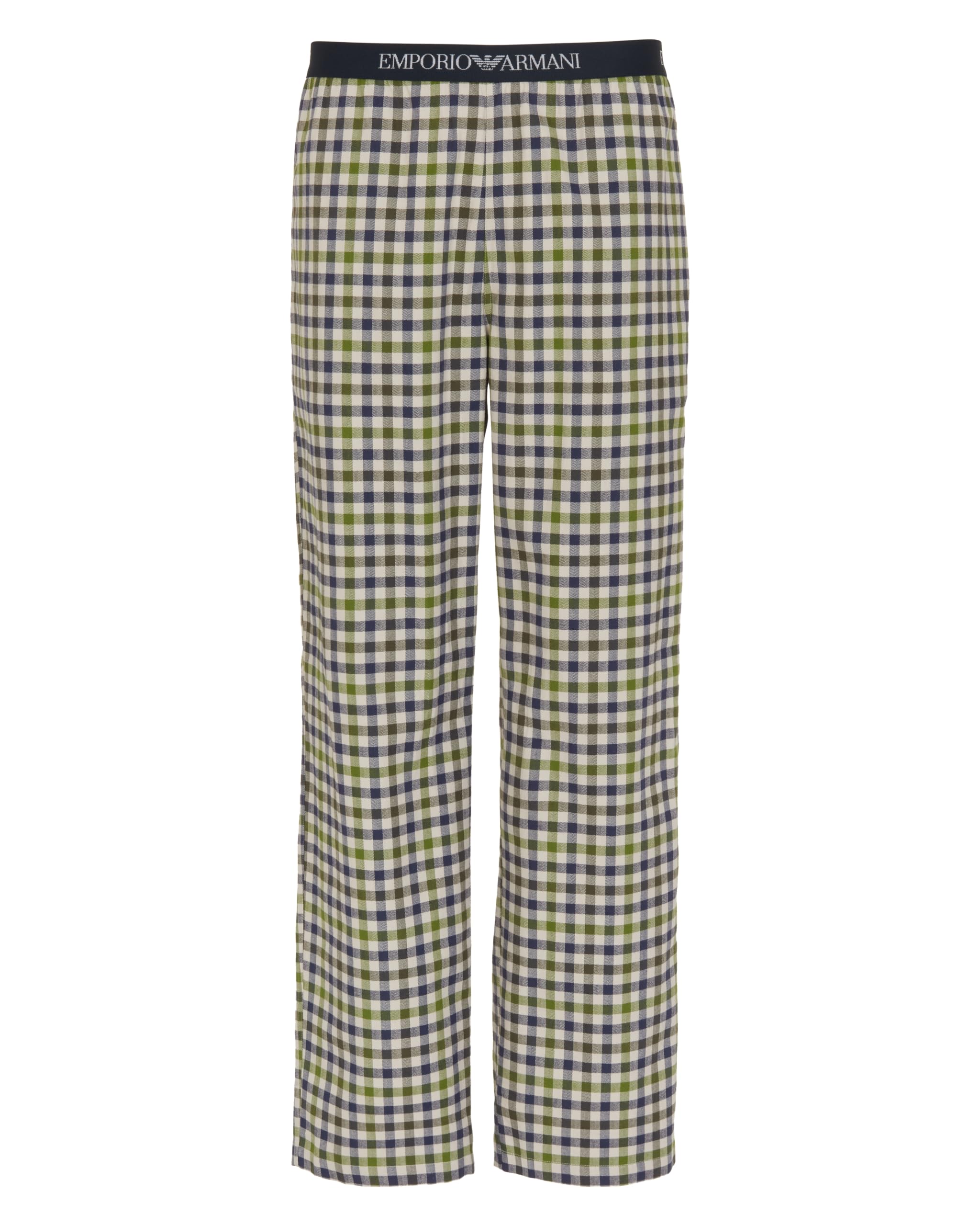 Emporio Armani Pigiama Lungo Uomo Tinto in Filo Blu L, Blu, L