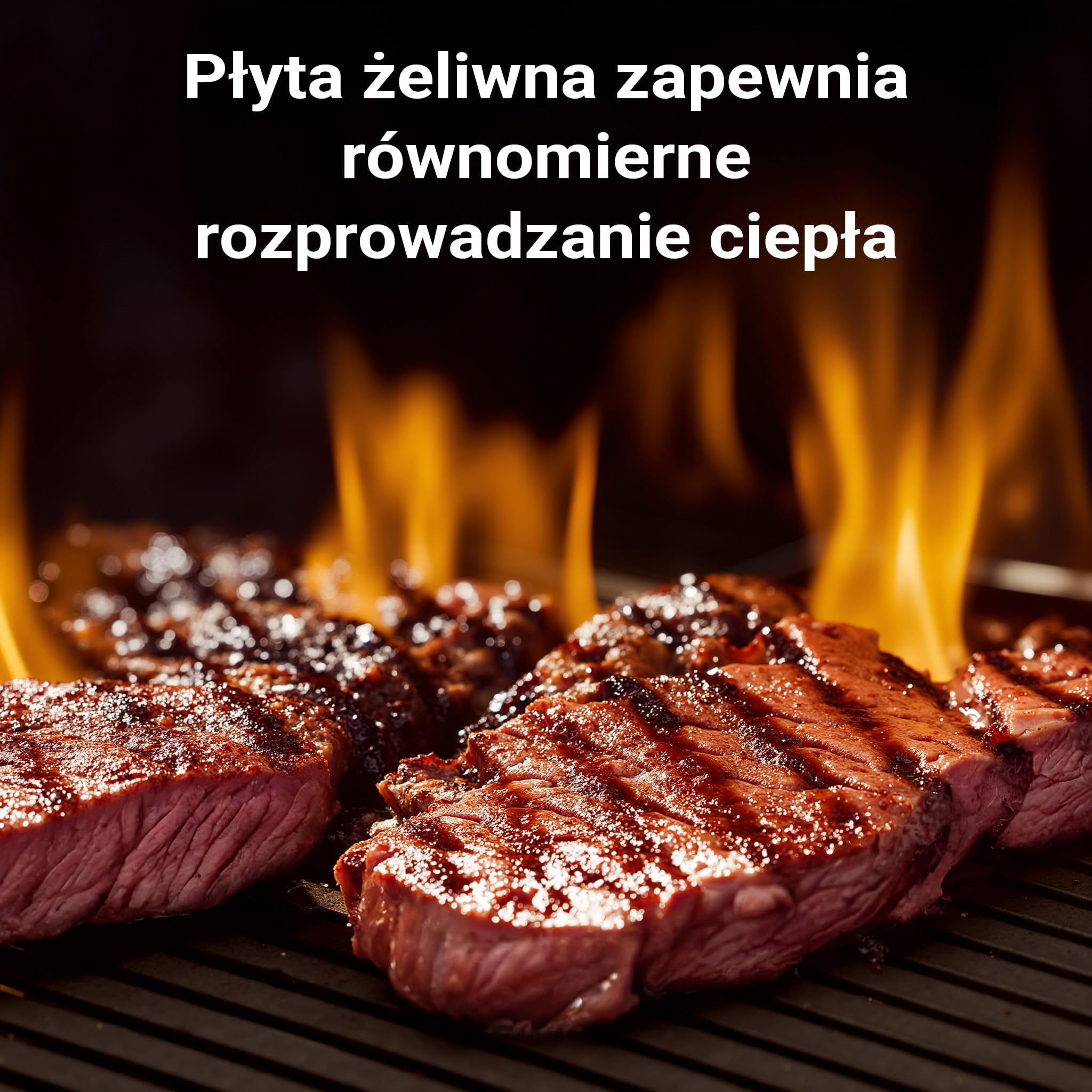 Wiltec Płyta grillowa o wymiarach 46,7 x 22,8 x 1,5 cm z żeliwa i powłoką emaliową, ruszt do grilla półokrągły, na ognisko, grilla i węgiel