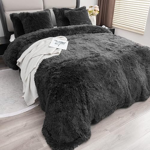 Miniatura 3 de YUSOKI Manta de piel sintética tamaño Queen (Morel, 90 x 90 pulgadas), almohadas anchas, manta de cama ligera de felpa suave y acogedora de