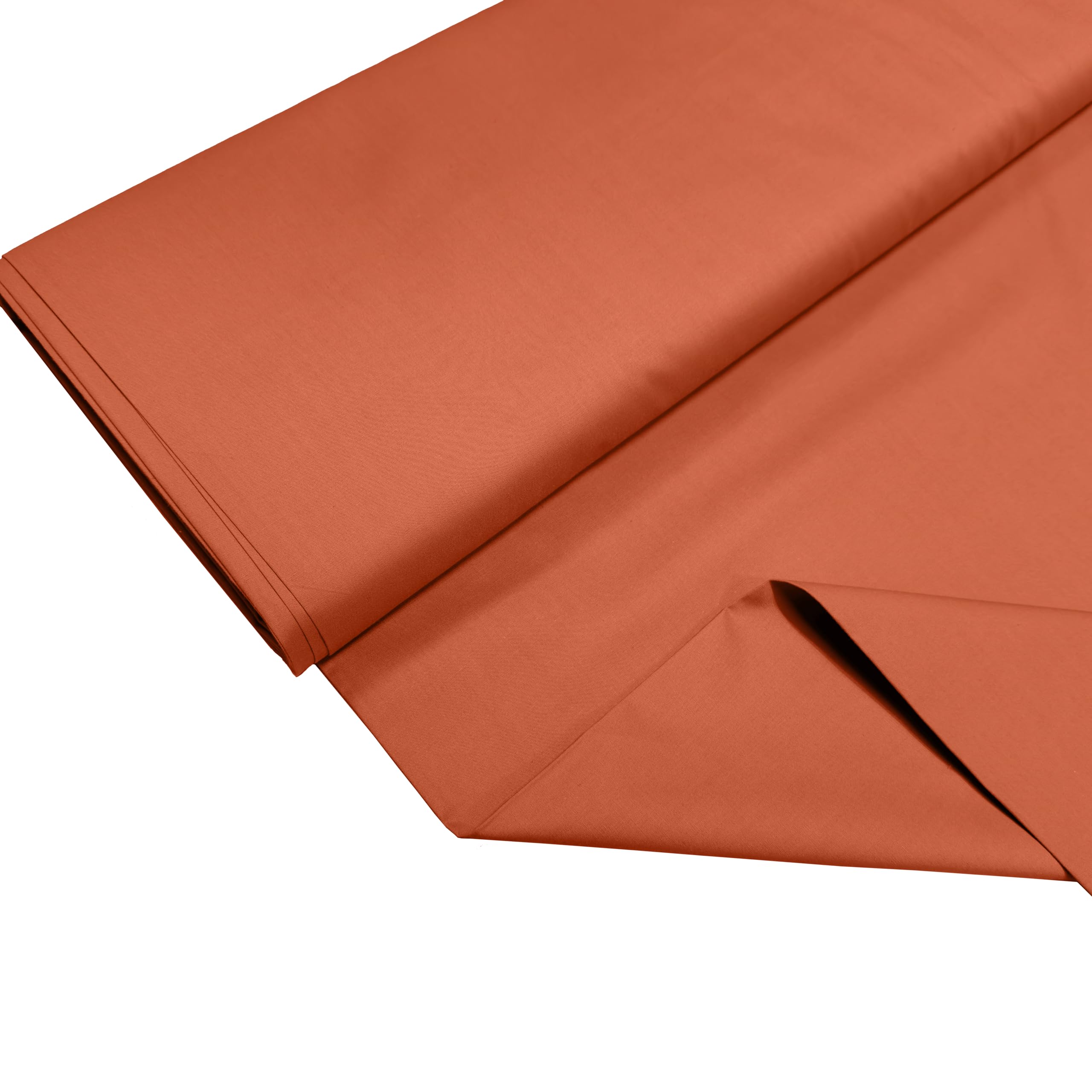 100% Cotton Percale Fabric – 200 Thread Count, 120 GSM, Breathable & Durable Material for Bedding, Quilting & Sewing - 200cm x 112cm (Pumpkin) — image 1