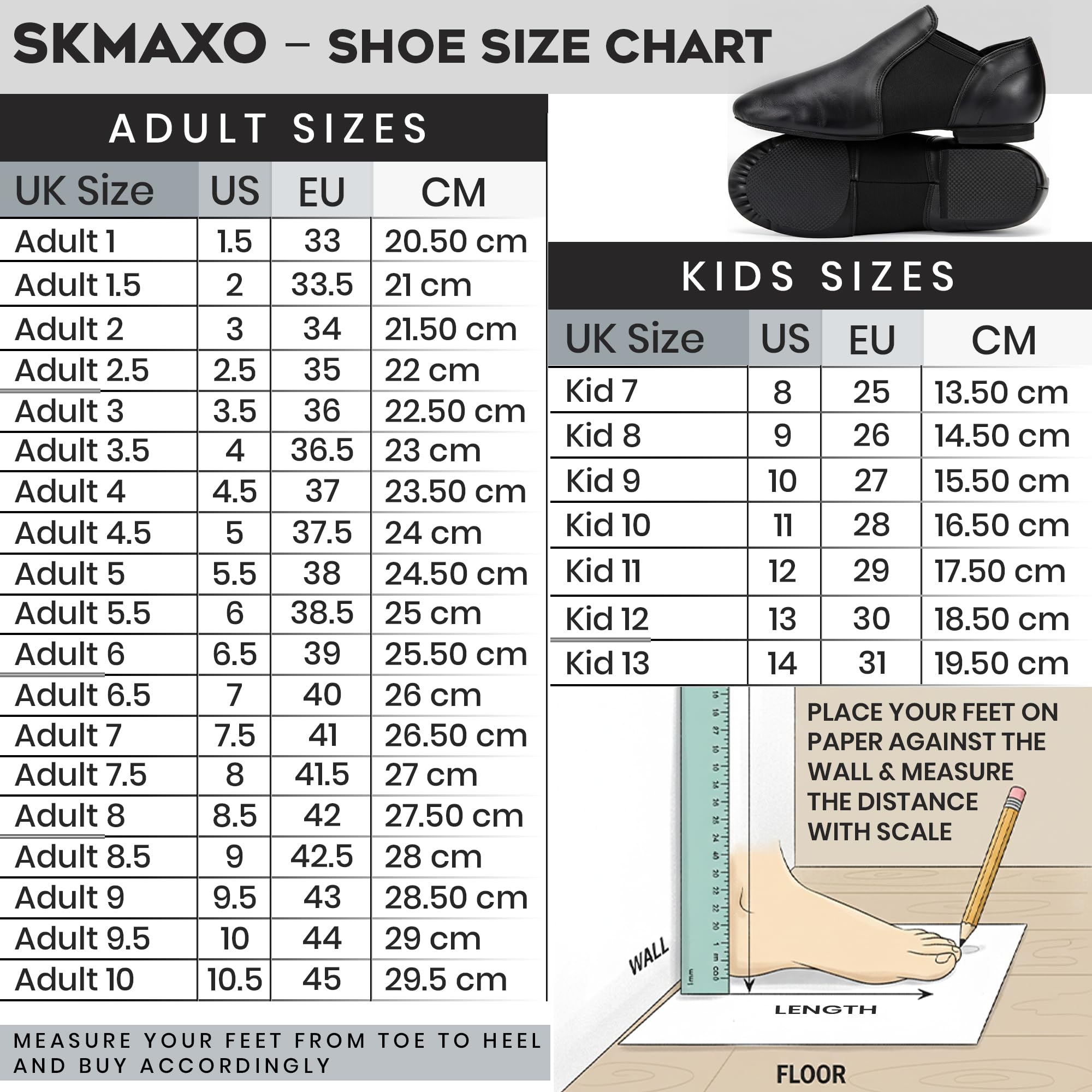 Chaussures de jazz à enfiler en néoprène, chaussures de danse de jazz et de danse moderne en cuir