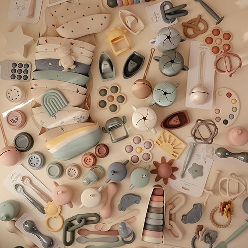 Miniatura 9 de Mushie - Babero de silicón para bebé ajustable y resistente al agua rosado