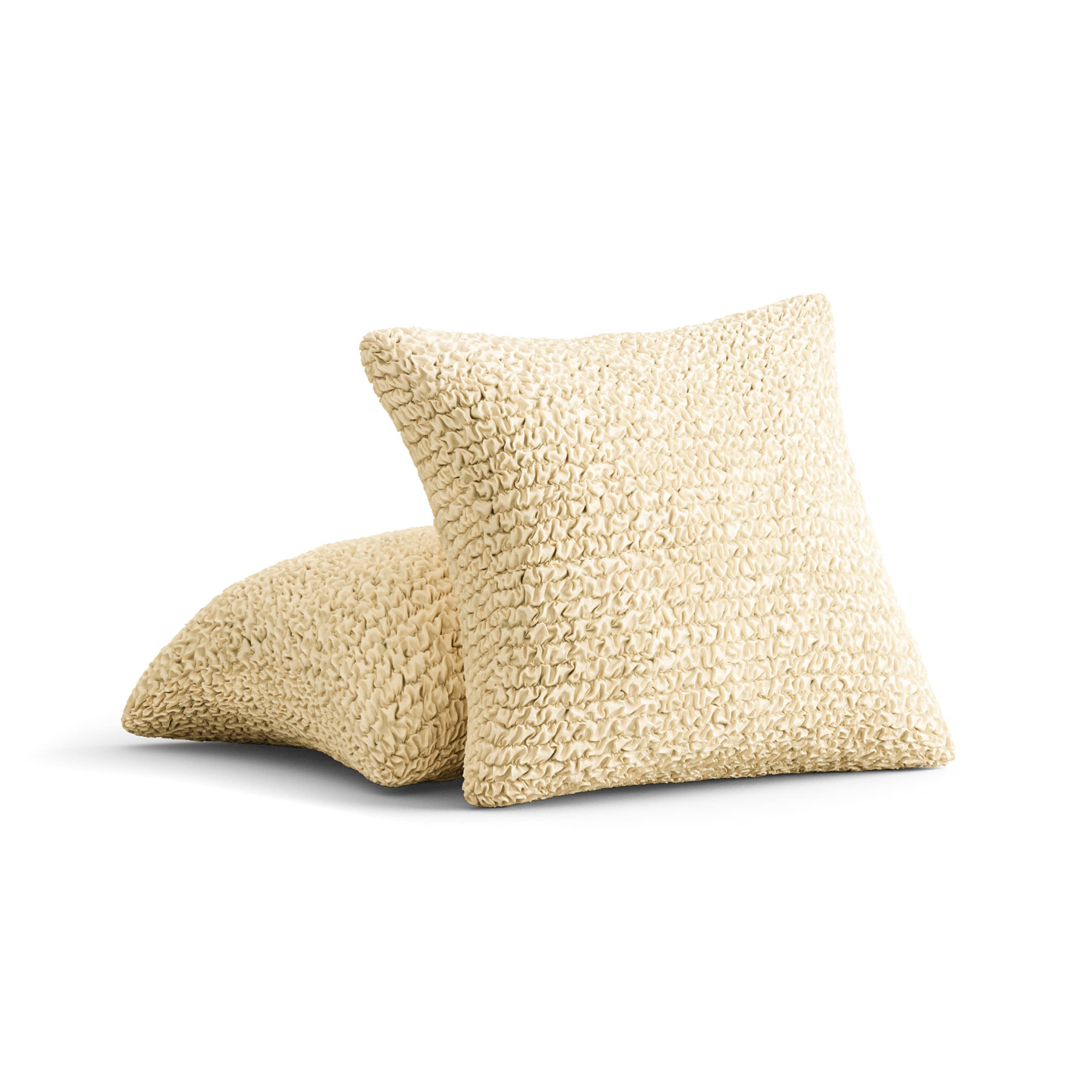 PAULATO BY GA.I.CO. Pillow Slipcovers - 1-Piece Furniture Protector - Form Fit, Machine Washable -MicrofibraCollection - Cream Color