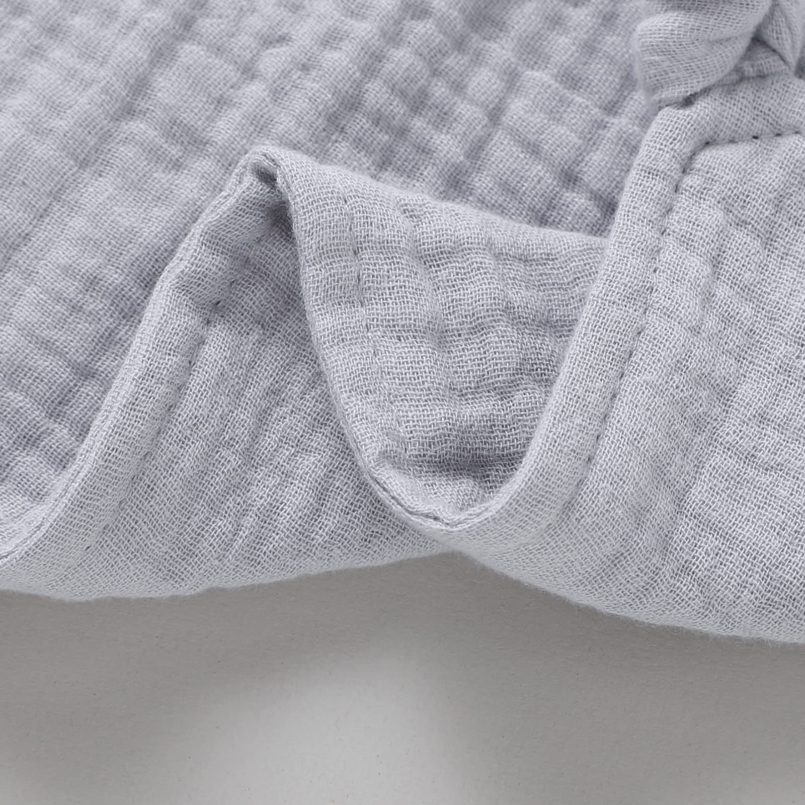 LAWKUL Doudou Lapin Gris Coton Bio – Mousseline Douce 40x40 Cm – Couverture De Sécurité Bébé Garçon Fille