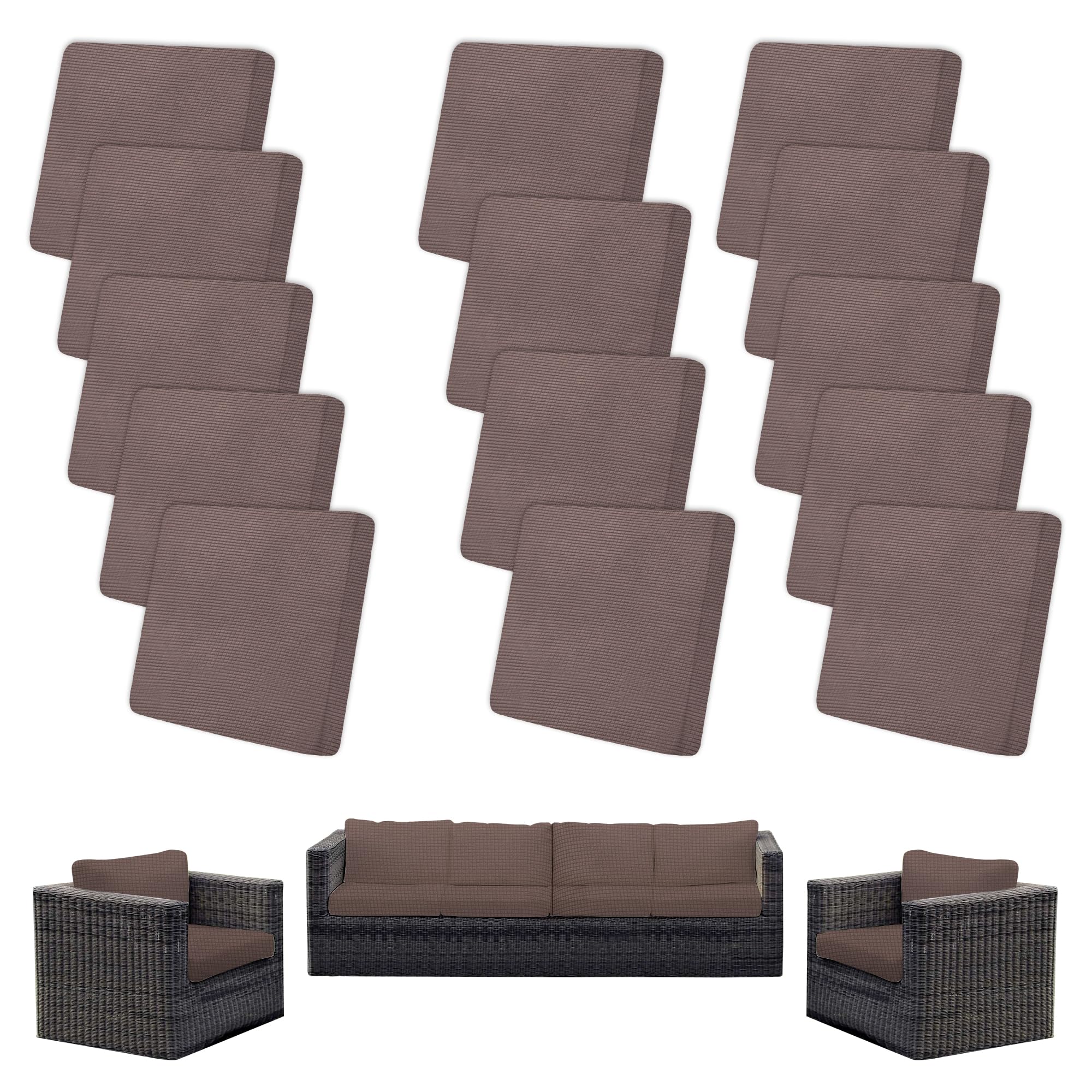Photo 1 of ***STOCK PHOTO FOR REFERENCE ONLY***

Patio Cushion Covers,Patio Furniture Couch Seat Slipcovers?Washable Furniture Protector, Replacement for Sofa Sectional Chair