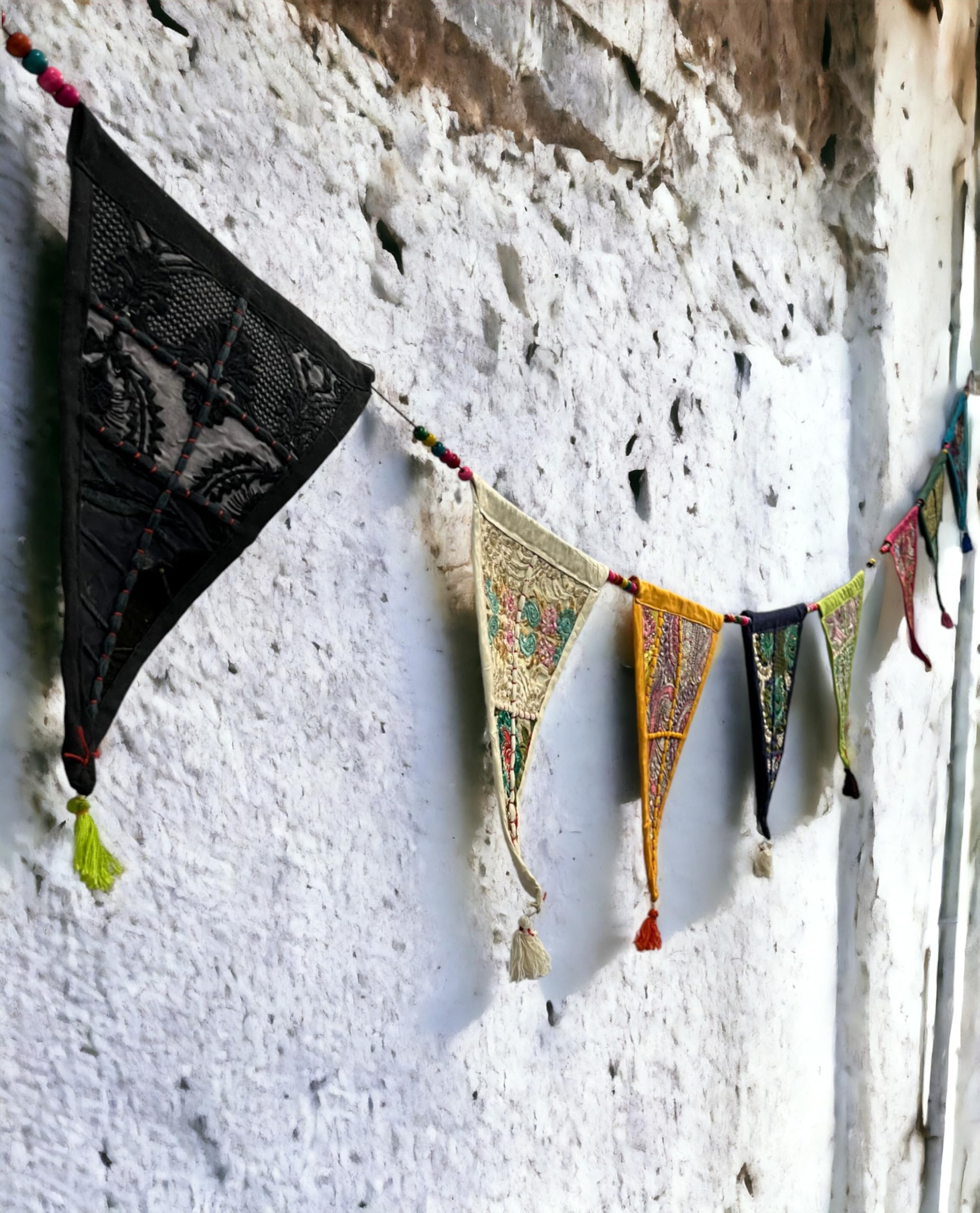 Mango Gifts Hippy Bohemian Flag Bunting Garland Flags Party Banners Decoration Boho Decor 210 cm Length, Multicolour - Image 3