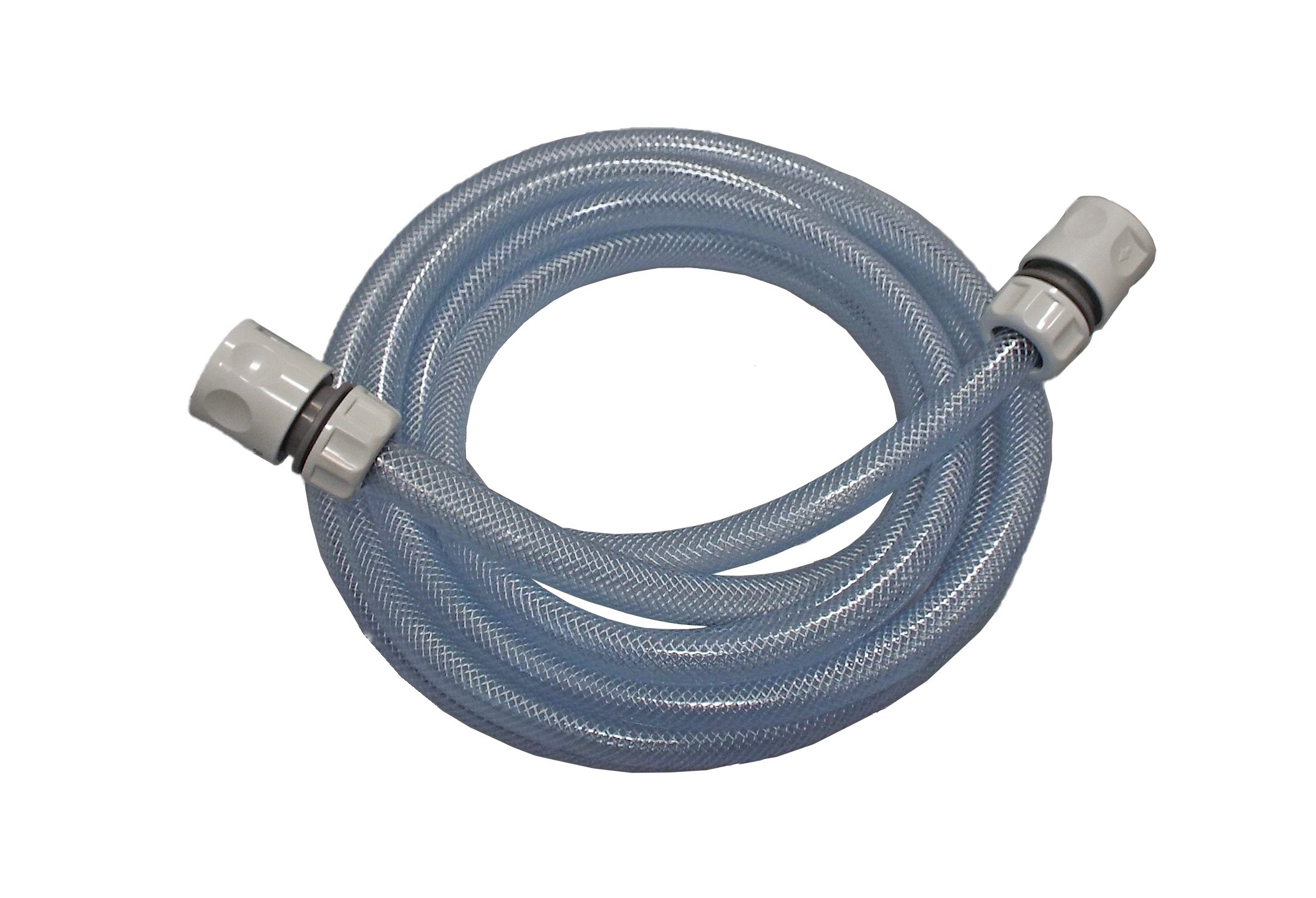 Cost Wise Clear 4M Length Of 12Mm Internal -16Mm External Reinforced Braided Hose For Oil Gas Water And Air,Suitable For Garden Use With Universal Hose Connectors