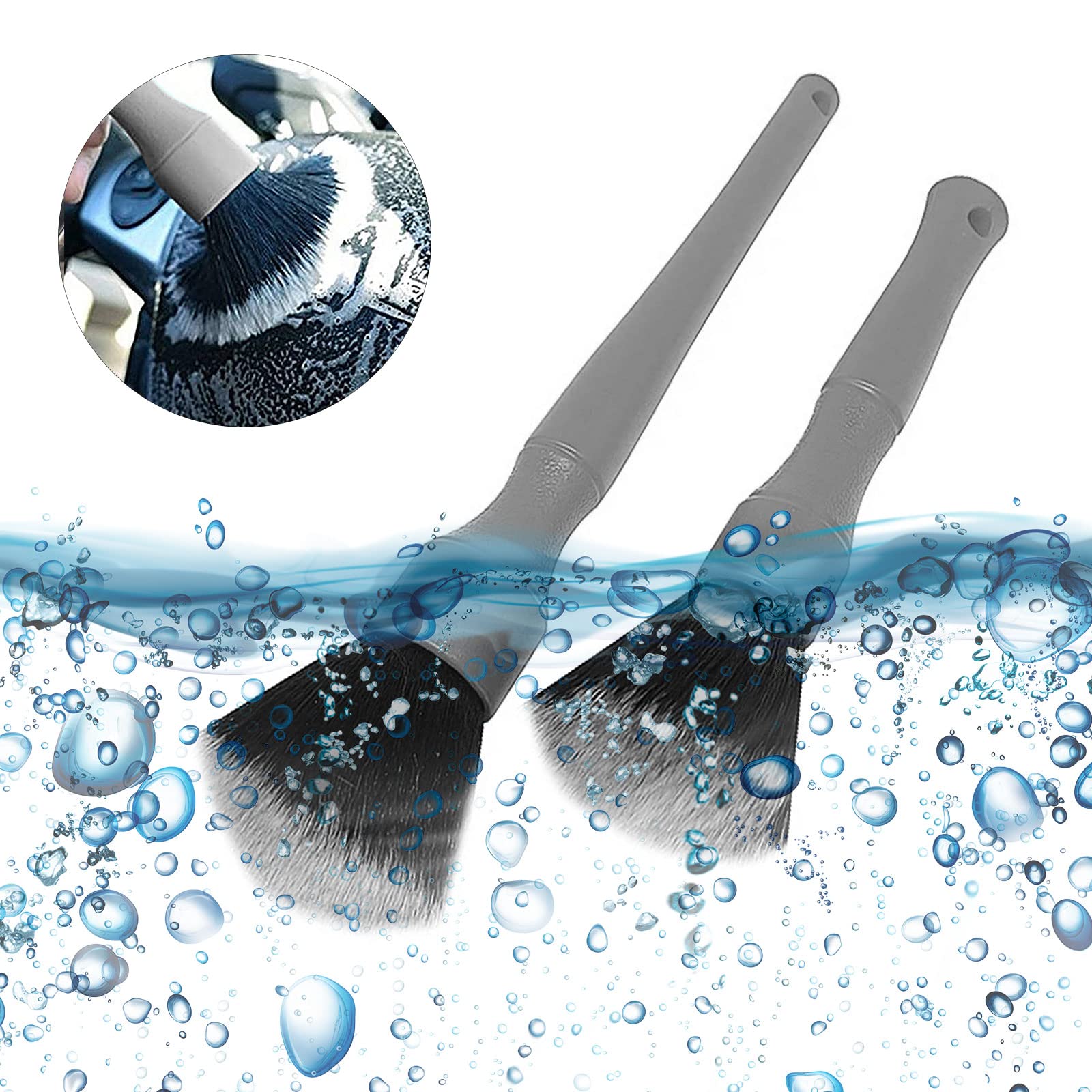 Kingsea Lot De 2 Brosses De Nettoyage De Voiture En Microfibre