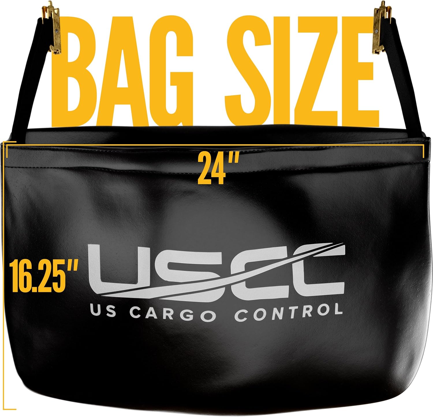 US Cargo Control E Track Storage Bag for Trailer Organization, 16" x 24" ETrack Bag to Store Ratchet Straps or E-Track Accessories, 50 LBS Weight Capacity, PVC-Coated Polyester Material