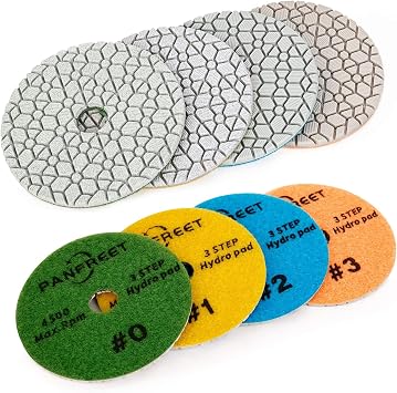 4"/100mm 4-Step Polishing Diamond Pads,Granite Polishing Pads