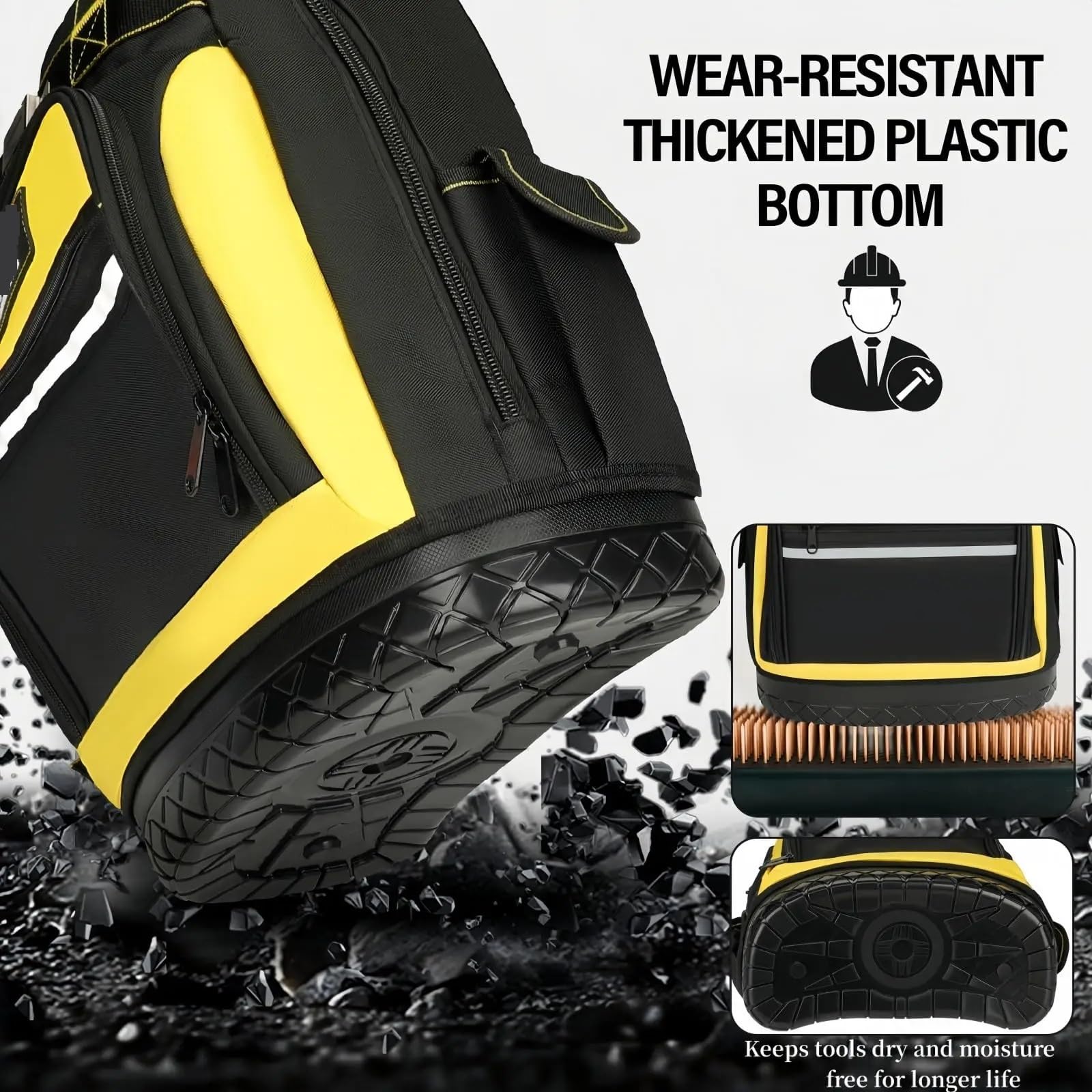 Organizador Herramientas Mochila para herramientas, resistente, impermeable, organizador para electricista, portátil, bolsa completa para guardar herramientas