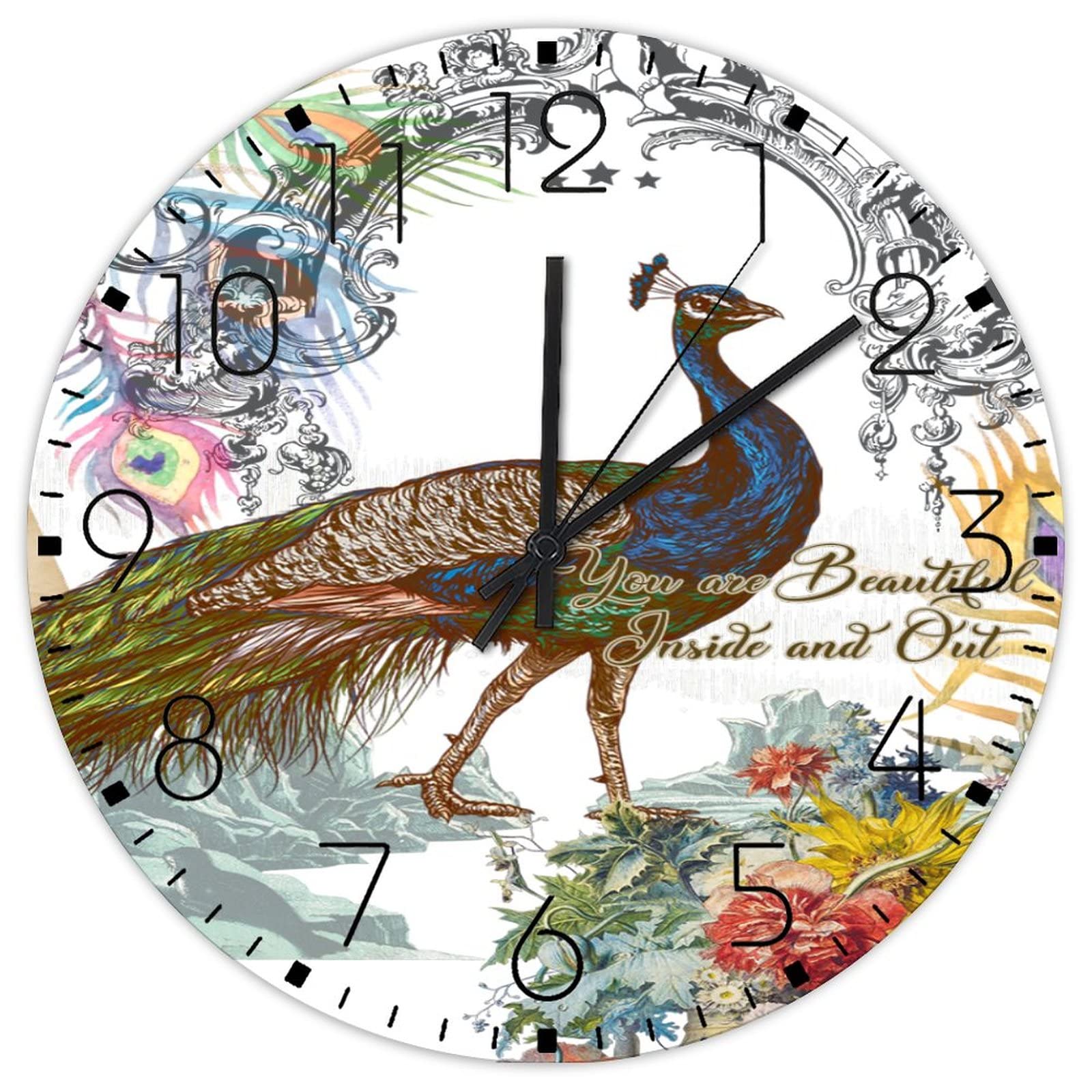Horloge ronde silencieuse contre les distractions pour atelier et loft