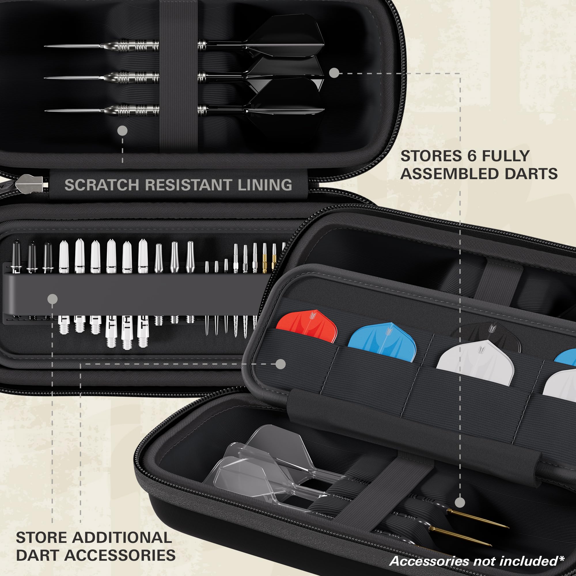 Target Darts BOA Étui de Rangement pour Fléchettes, Taille Unique – Noir | Portefeuille Fléchettes