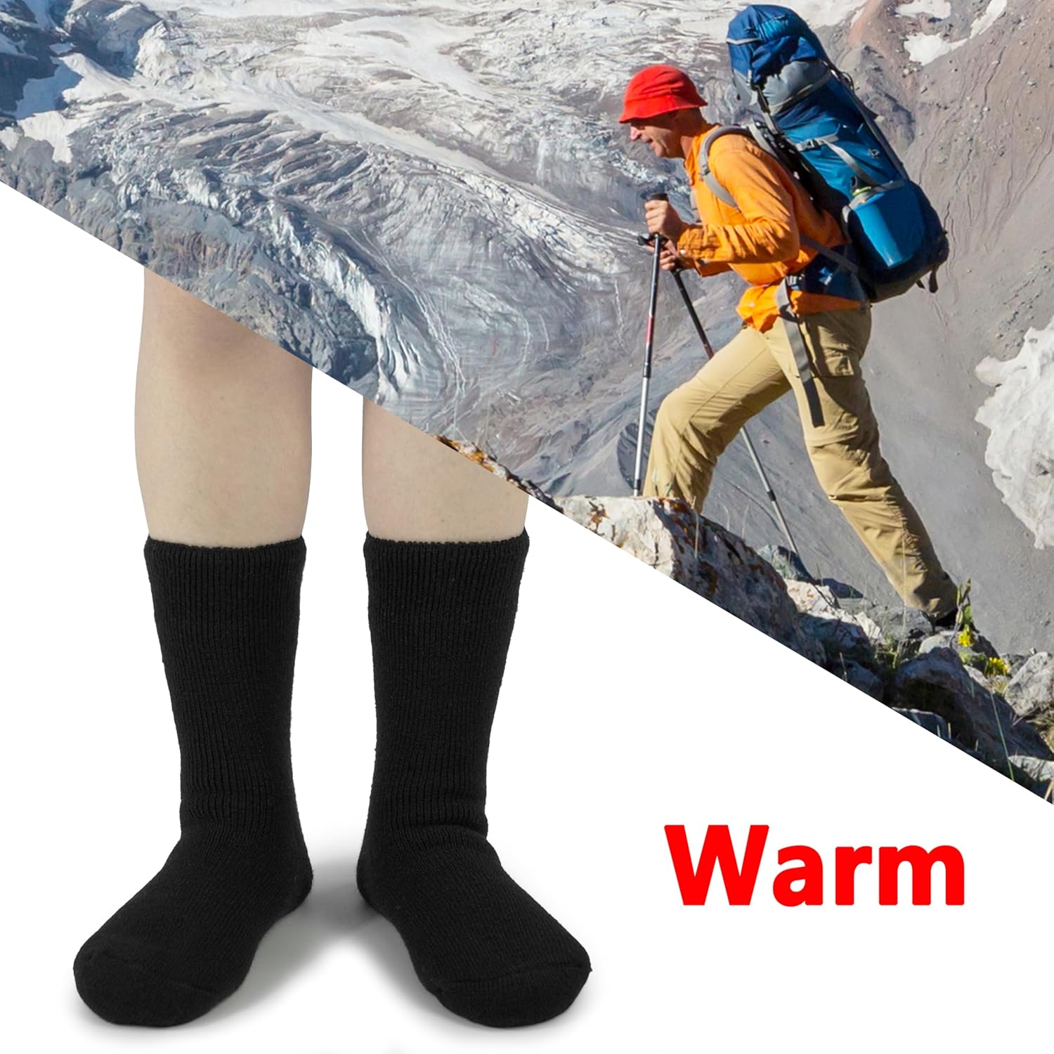 BomKinta Thermal Socks Men - Winter Warm Crew Socks - Cozy Soft Thick Christmas Boot Socks Gifts Size 7-11 - Image 6