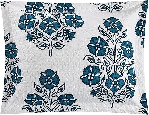 Miniatura 7 de Chic Home Morris - Juego de edredón de 3 piezas con diseño de medallón floral a gran escala, fundas de almohada incluidas, tamaño King, color gris