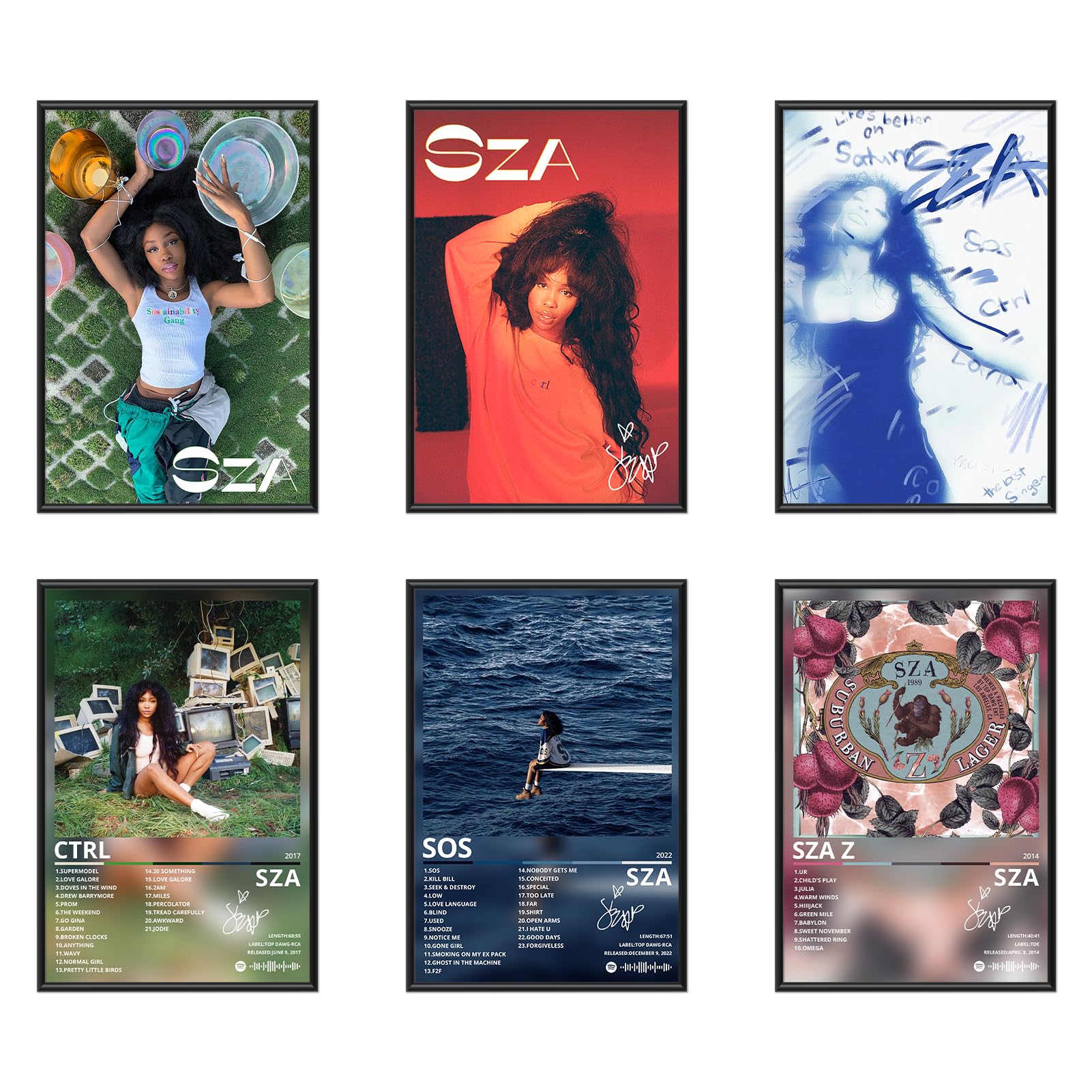 Funkprofi 6 PCS Frameless Exquisite Wall Art Decor, Music Album Cover Posters, 8 * 10inches for Home Bedroom, Living Room