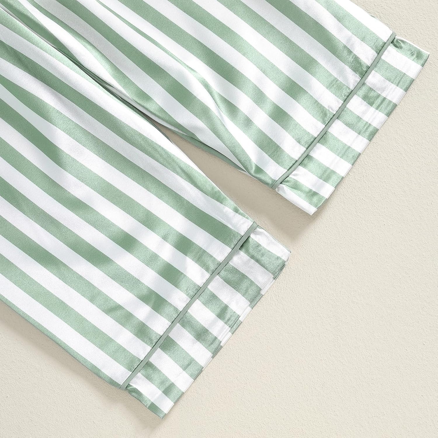 fyclemt Toddler Baby Boy Girl Satin Pajamas Sets Floral Long Sleeve Button Down Sleep Shirts Lounge Pants Pjs Kids Sleepwear - Image 7