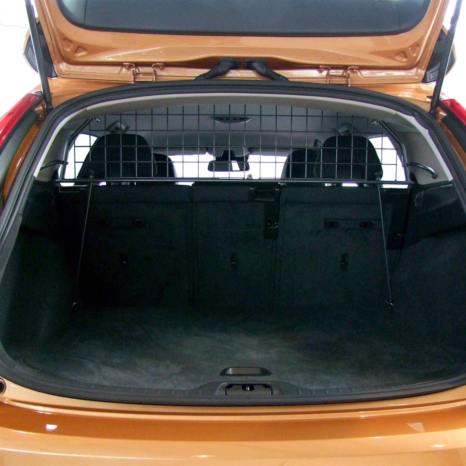 Travall Dog Guard Compatible with Volvo V60 (2010-2018) Vehicle Specific Trunk Guard Tailored Fit Luggage Barrier Load Separator Heavy Duty Powder Coated Steel Pet Barrier
