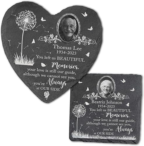 Miniatura 9 de V VIBEPY Piedra conmemorativa personalizada para la abuela, regalos de memoria para la pérdida de la abuela, pérdida de la abuela, piedra de jardín