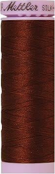 Mettler Silk-Finish 50 Weight Solid Cotton Thread, 164 yd/150m, Friar Brown