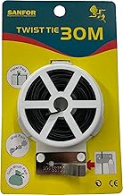 Sanfor Closure Wire | 30 m Black Wire | Easy Cut Clip | Multi-Purpose Wire | Laminated Wire Rope | Closing Bags, Cables, Gardening, Sewing and Crafts