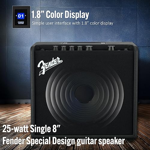 Miniatura 4 de Fender Mustang LT25 - Paquete de amplificador combinado de guitarra con cable de instrumento y púas