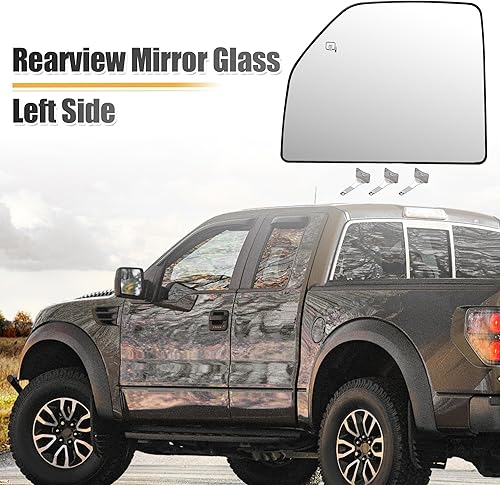 Miniatura 2 de X AUTOHAUX Espejo de remolque del lado izquierdo del conductor, cristal superior calefactado con soporte trasero No.FL3Z17K707Q para Ford F250 F350