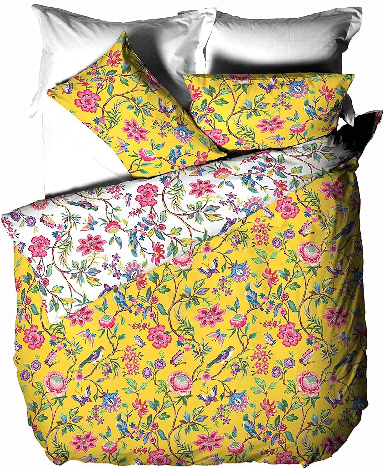 Creative Cloth Pomelo Duvet Set, Polycotton, Yellow, Double