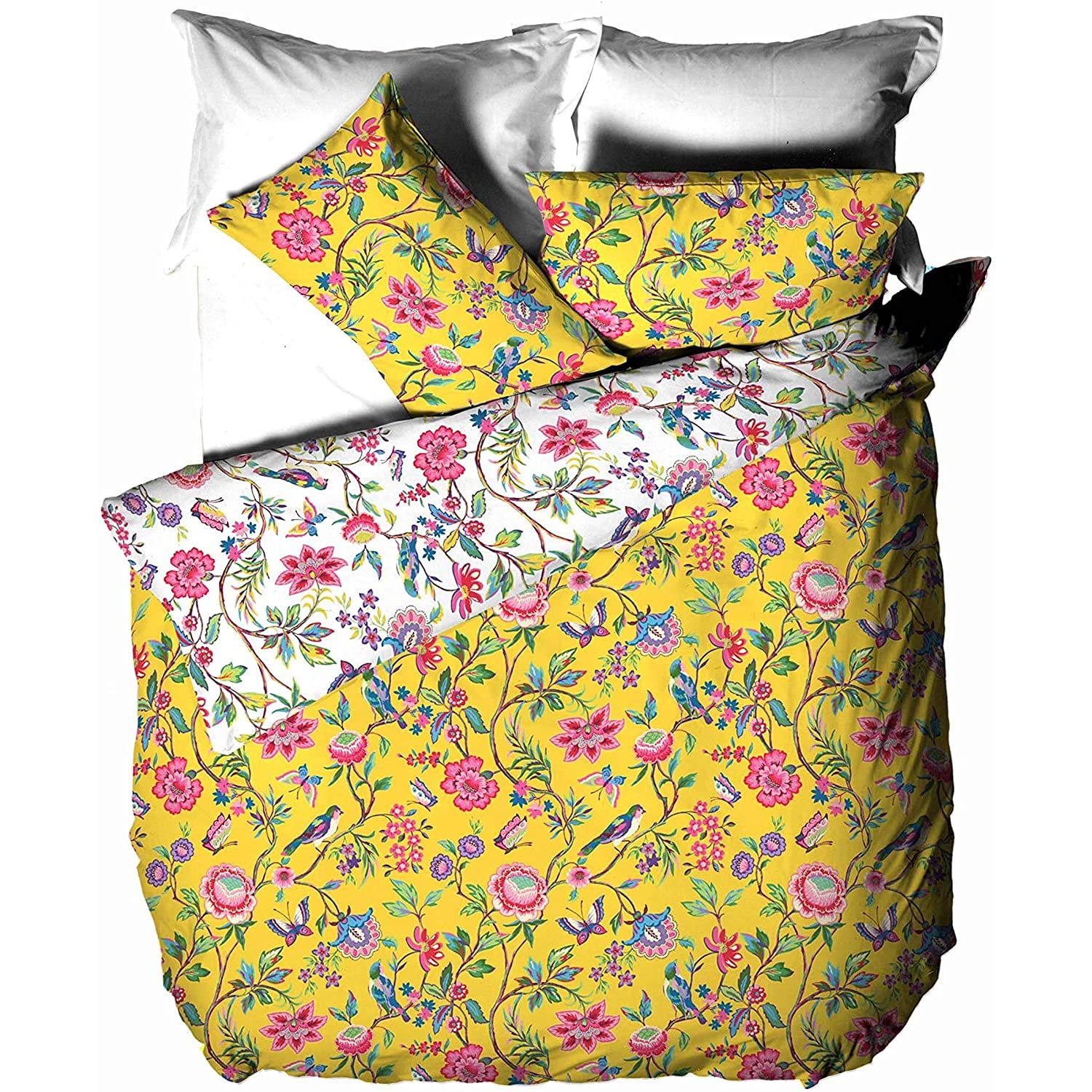 Creative Cloth Pomelo Duvet Set, Polycotton, Yellow, Double