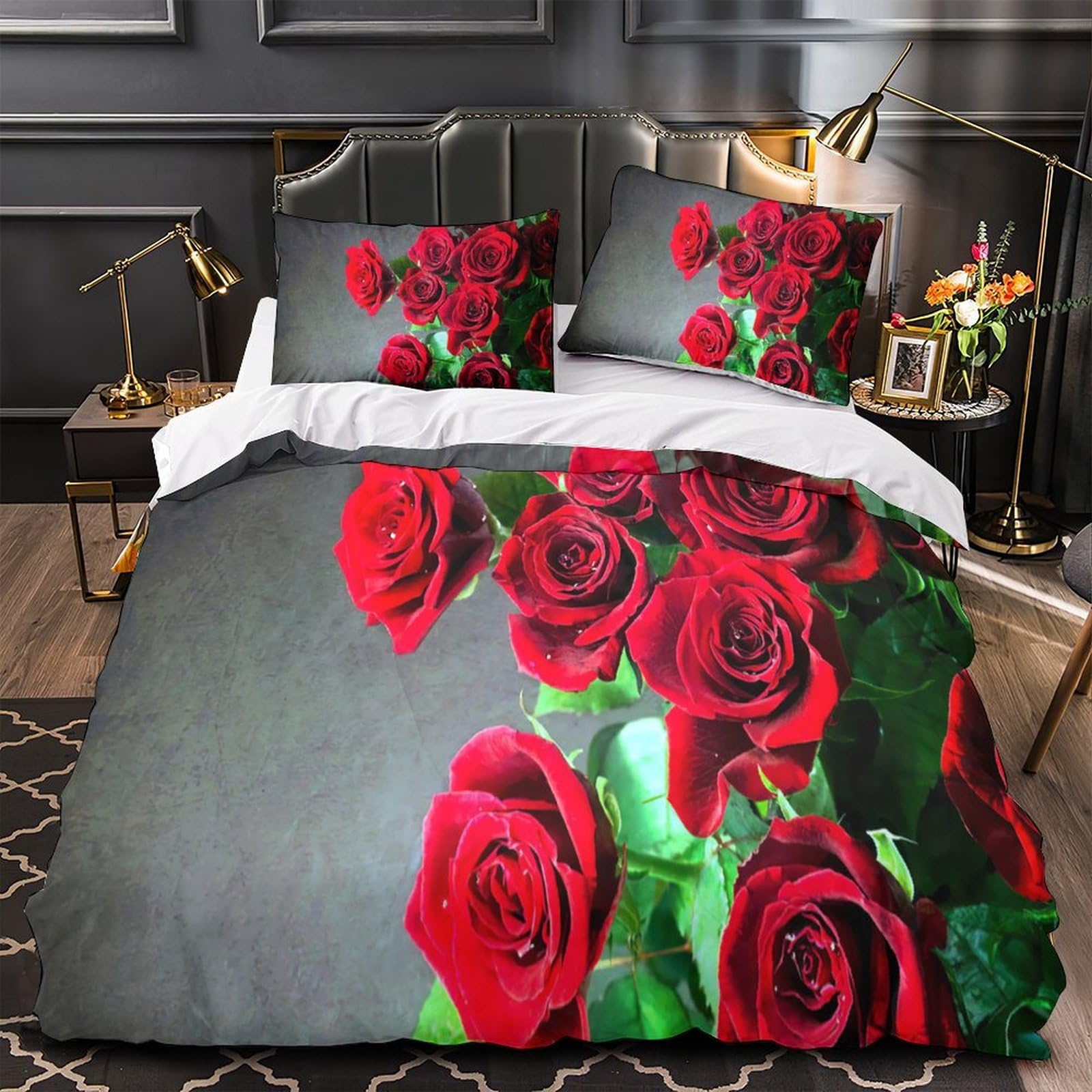 Housse de couette 200x200cm scène d'hiver pour chambre d'ado garçon