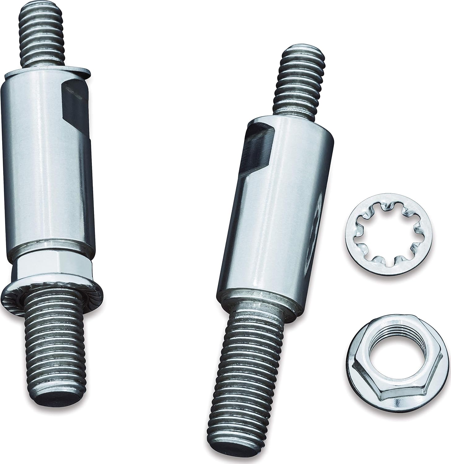 Kuryakyn 1713 Motorcycle Handlebar Accessory: Raised Mirror Adapters for Honda, Indian, Kawasaki, Suzuki, Victory Motorcycles, Chrome, 1 Pair