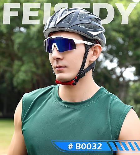 Miniatura 2 de FEISEDY Gafas de sol polarizadas para hombres y mujeres jóvenes, gafas deportivas TR90 UV400 protección para béisbol, correr, softbol, ciclismo,