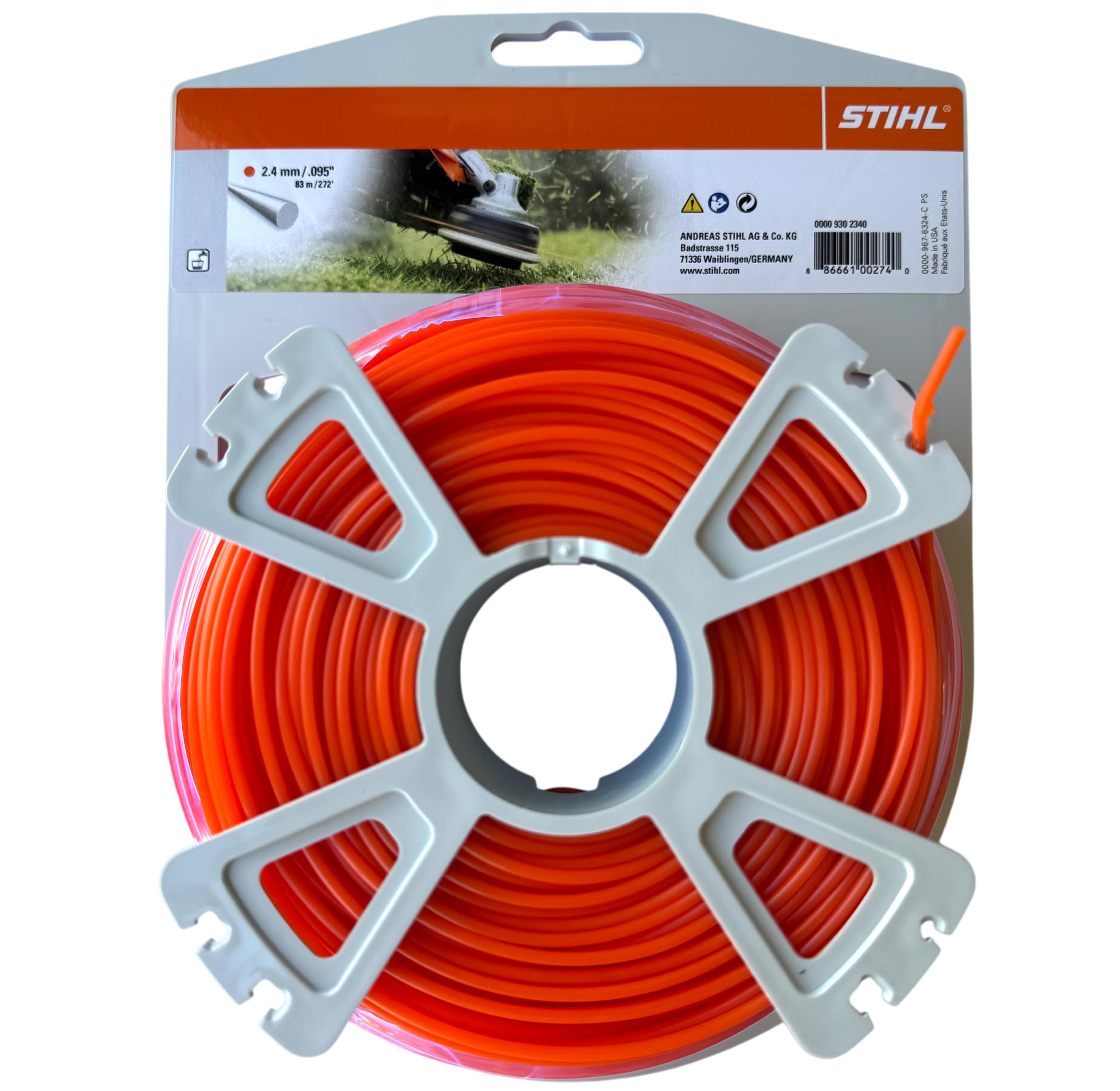 Stihl Orange Genuine Round Mowing Line 2.4Mm X 86M