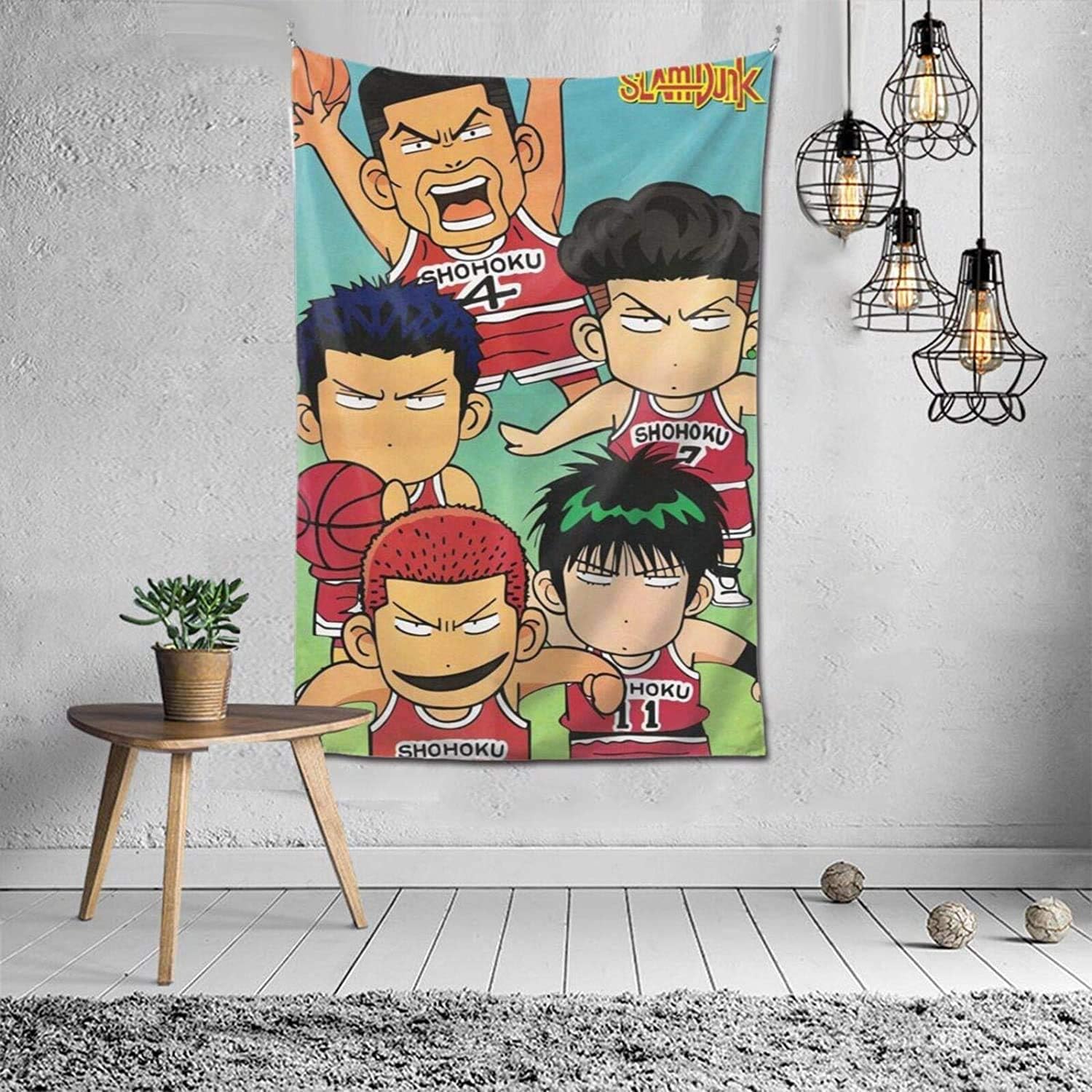 Slam Dunk スラムダンク タペストリー ンテリアおしゃれ壁掛け アートポスター 装飾布 インテリア ウォールアート 布ポスター 北欧風 装飾アート 模様替え 部屋 窓カーテン 新居祝い 102 152cm