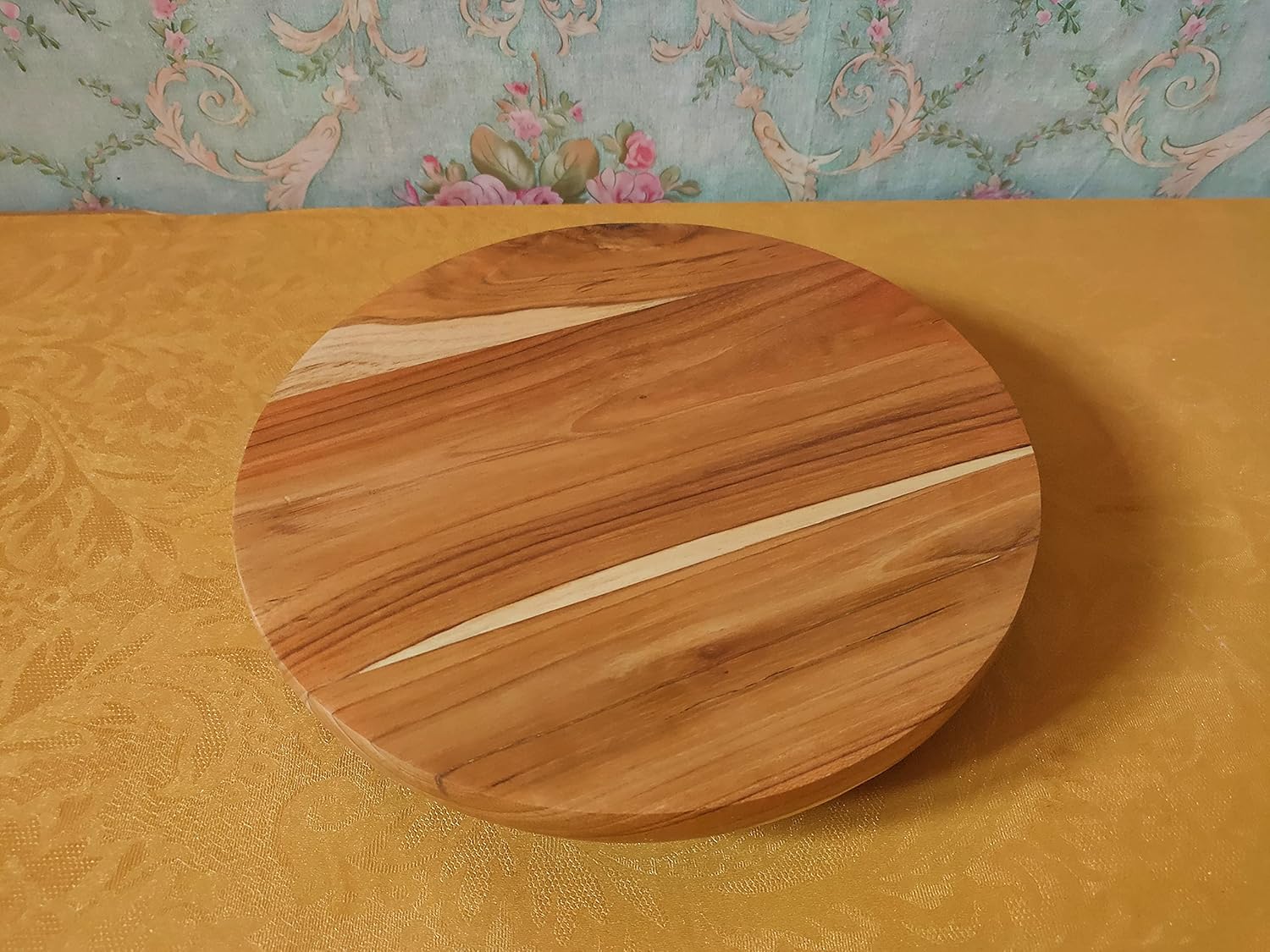 Rolling Pin & Board/Chakla-Belan Set With Belan Stand For Kitchen/Pantry/Gift Purpose 10 Inches Teak