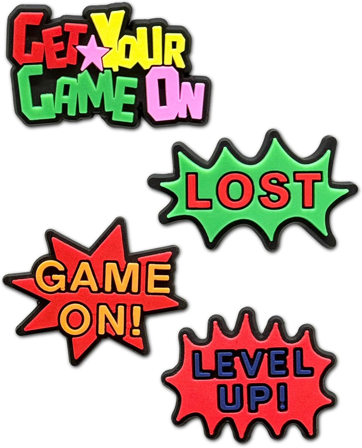 25PCS Retro Gaming Croc Charms for Boys Men Teens Adult
