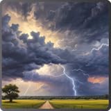 Blissful Lightning and Thunder Nighttime Sounds Screensaver for Anxiety, Studying and Tinnitus Relief for Fire TV