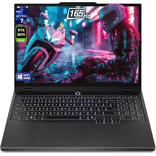 Lenovo Legion 5i Gen 10 Gaming Laptop, Intel Ultra 7-255HX, 32 GB DDR5 RAM, 2 TB PCIe SSD, 15.1" WQXGA (2560x1600) Display, Nvidia G-Force RTX 5070, 24-Zone RGB Keyboard, W11 Pro, Eclipse Black
