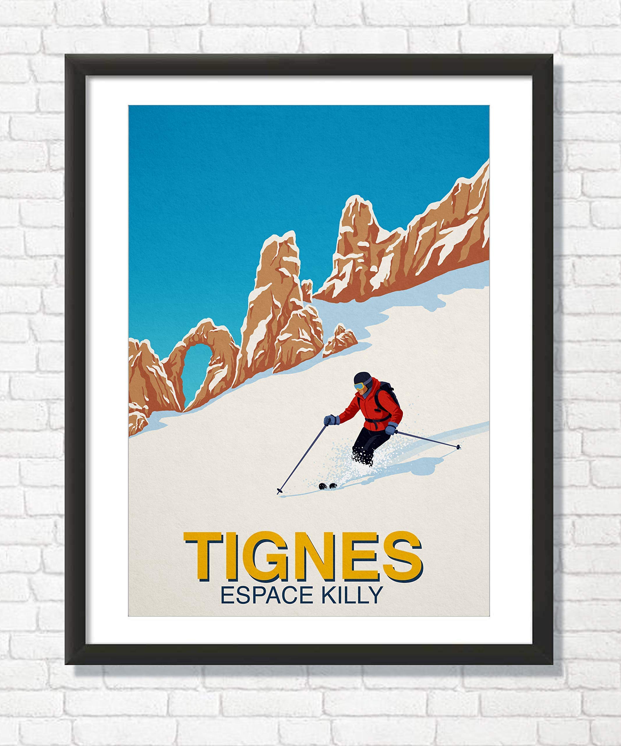 Tignes skier poster